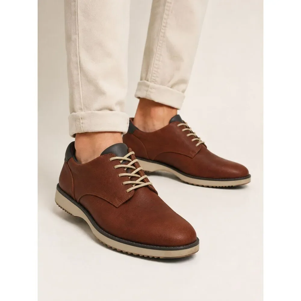 Dr. Scholl's Mens Brown Oxford Shoes 9M Dress Casual Derby Comfort Preppy